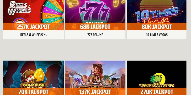 Progressive jackpot slots showing live running totals